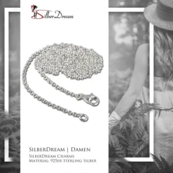 SilberDream Sterling Silber Charm Kette Halskette 80cm FC00298-1