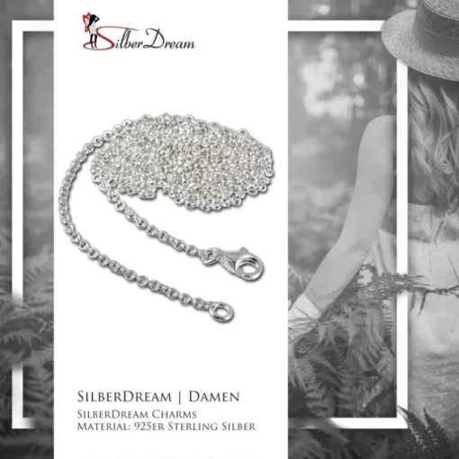 SilberDream Sterling Silber Charm Kette Halskette 90cm FC00299-1