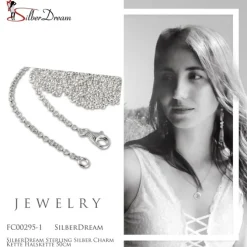 SilberDream Sterling Silber Charm Kette Halskette 50cm FC00295-1