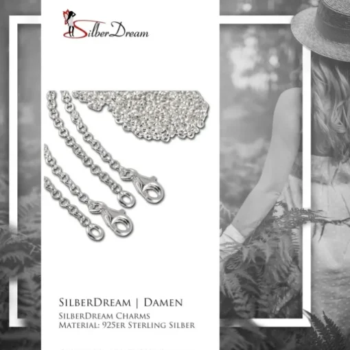 SilberDream Sterling Silber Charm Halskette 2x80cm FC00288-2