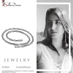 SilberDream Sterling Silber Charm Halskette 70cm FC0024