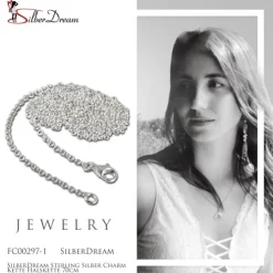 SilberDream Sterling Silber Charm Kette Halskette 70cm FC00297-1