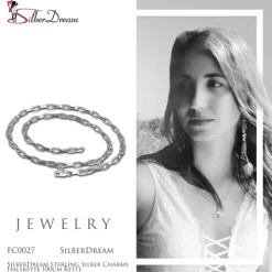 SilberDream Sterling Silber Charms Halskette 100cm Kette FC0027