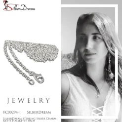 SilberDream Sterling Silber Charm Kette Halskette 40cm FC00294-1