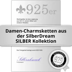 SilberDream Sterling Silber Charm Kette Halskette 70cm FC00297-1