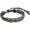 SilberDream Unisex Lederarmband schwarz/weiß Knotenverschluß Armband LAP533S