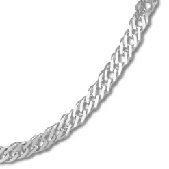SilberDream Zwillingspanzer Kette 925 Sterling Silber Unisex 45cm SDK26745J