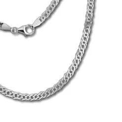 SilberDream Zwillingspanzer Kette 925 Sterling Silber Unisex 45cm SDK26745J