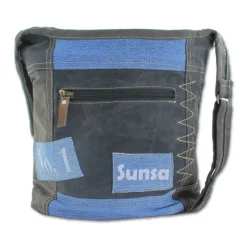Sunsa Damen Canvas Jeans blau Hobo schwarz OTA204S