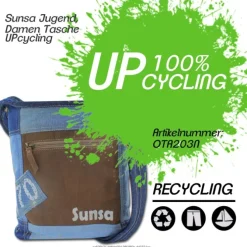 Sunsa Damen Canvas Tasche Jeans Crossbody Hobo Bag blau OTA203N