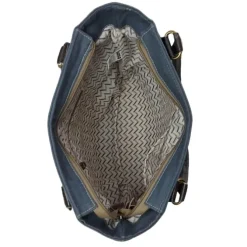 Sunsa Shopper Canvas Leder grau blau OTA501F