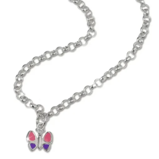Teenie-Weenie 925 Silber Schmetterling Kette für Kinder SDK01238