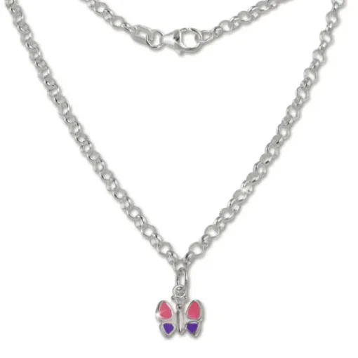 Teenie-Weenie 925 Silber Schmetterling Kette für Kinder SDK01238