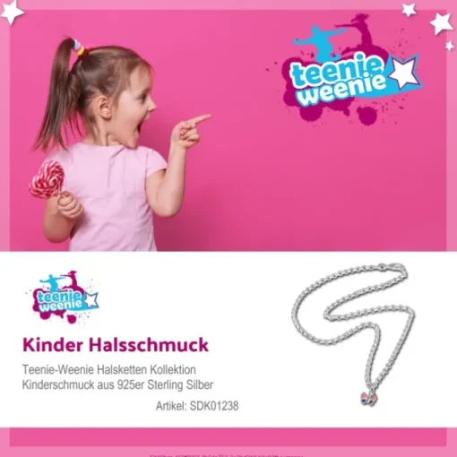 Teenie-Weenie 925 Silber Schmetterling Kette für Kinder SDK01238