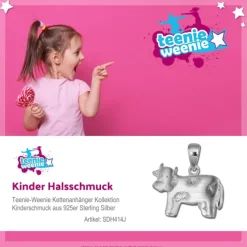 Teenie-Weenie Kettenanhänger Kuh für Kinder 925er Silber SDH414J