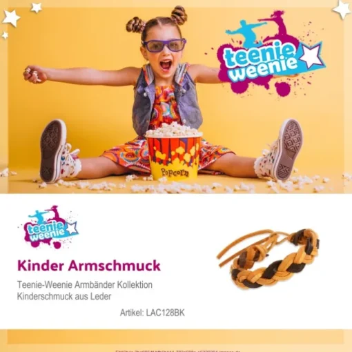 Teenie-Weenie Kinder Leder-Armband braun Teenie-Weenie Schmuck LAC128BK