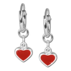 Teenie-Weenie Kinder Ohrring Creole Herz 925 Silber SDO076