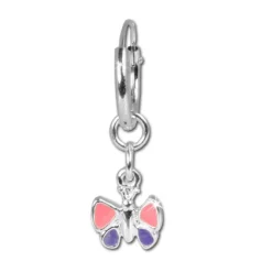 Teenie-Weenie Kinder Ohrring Creole Schmetterling Silber SDO077