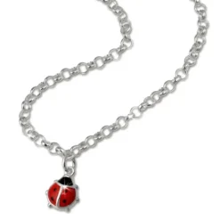 Teenie-Weenie Kinder Schmuck Set 925 Silber Marienkäfer SDS15