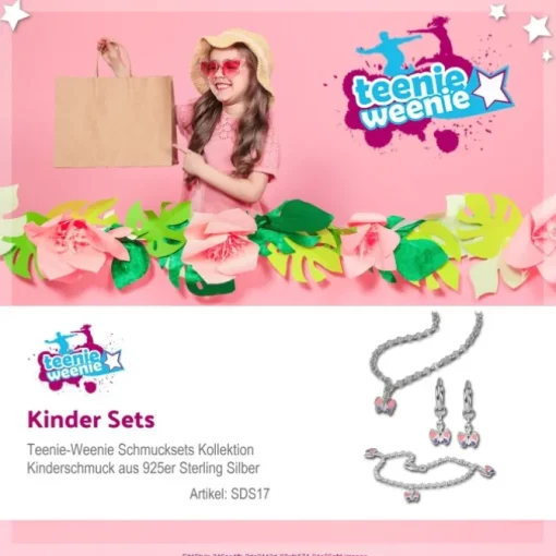 Teenie-Weenie Kinder Schmuck Set 925 Silber Schmetterling SDS17