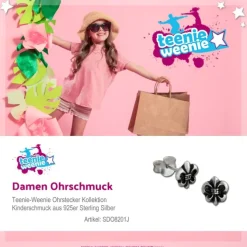 Teenie-Weenie Ohrstecker Barock 925er Silber Ohrring Unisex SDO8201J