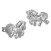 Teenie-Weenie Ohrstecker Einhorn 925er Silber Kinder, Damen Ohrring SDO8219J