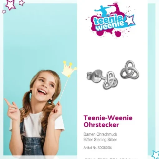 Teenie-Weenie Ohrstecker Gordischer Knoten 925 Silber Ohrring SDO8200J
