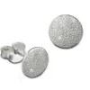 Teenie-Weenie Ohrstecker Kreis gefrostet 925er Silber Ohrring SDO8206J