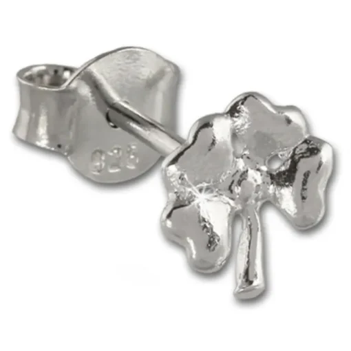 Teenie-Weenie Ohrstecker Kleeblatt 925er Silber Damen Ohrringe SDO406
