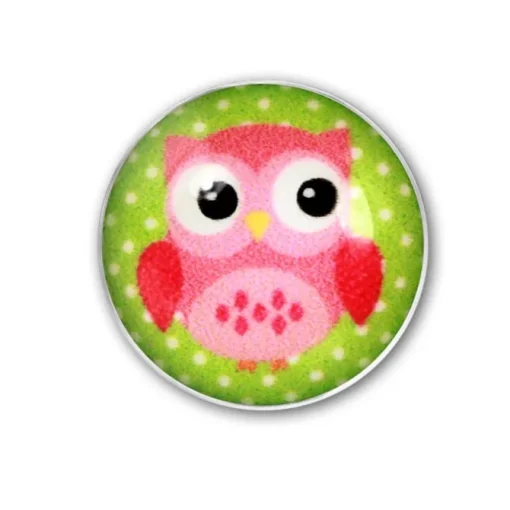 Teenie-Weenie Ohrstecker Logo Print Eule rosa Kinder Ohrring 925 Silber SDO85135