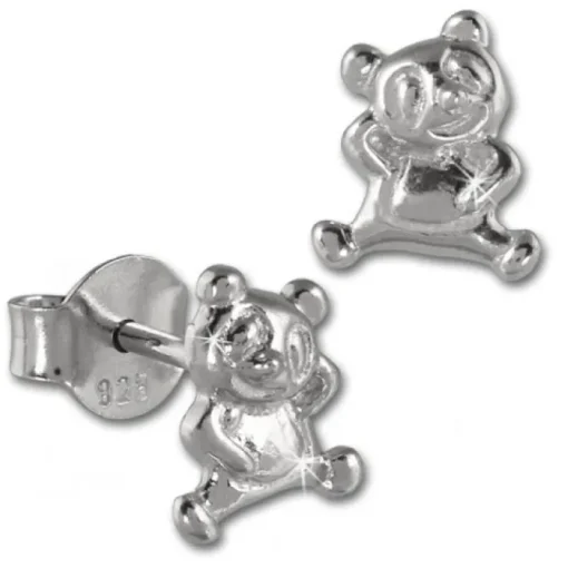 Teenie-Weenie Ohrstecker Teddybär 925er Silber Kinder Ohrringe SDO404