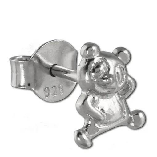 Teenie-Weenie Ohrstecker Teddybär 925er Silber Kinder Ohrringe SDO404