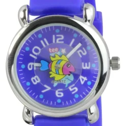Tee-Wee Kinderuhr blau Meereswelt 3D Kautschukband Kinder Uhren UW835B