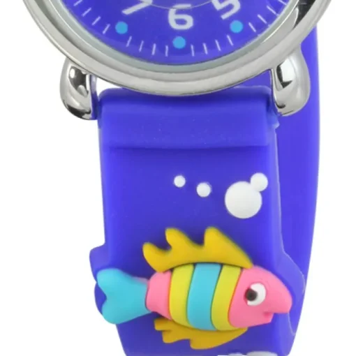 Tee-Wee Kinderuhr blau Meereswelt 3D Kautschukband Kinder Uhren UW835B
