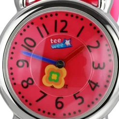 Tee-Wee Kinderuhr pink Blumen 3D Kautschukband Kinder Uhren UW365P