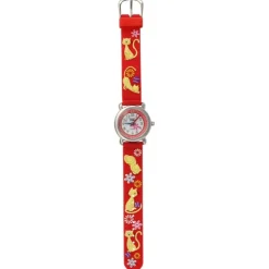 Tee-Wee Kinderuhr rot Katzen 3D Kautschukband Kinder Uhren UW243R
