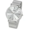 THINK positive Damen Herren Armbanduhr Fashion Analog Quarz Edelstahl UTP5055J