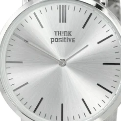 THINK positive Damen Herren Armbanduhr Fashion Analog Quarz Edelstahl UTP5055J