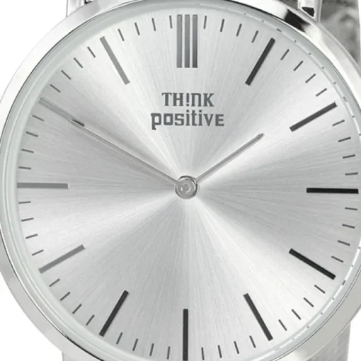 THINK positive Damen Herren Armbanduhr Fashion Analog Quarz Edelstahl UTP5055J