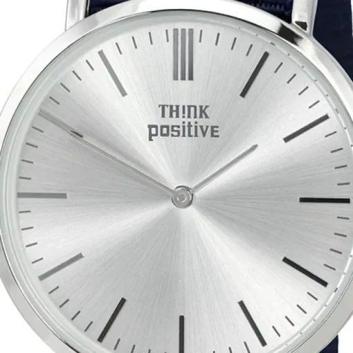 THINK positive Damen Herren Armbanduhr Casual Analog Quarz Nylon blau UTP3055B