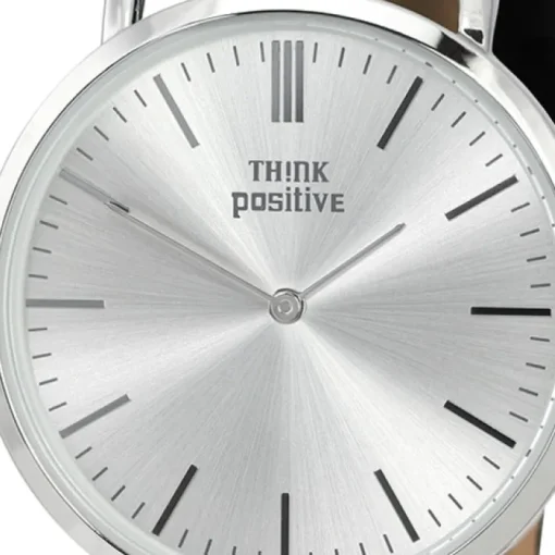 THINK positive Damen Herren Armbanduhr Fashion Analog Leder schwarz UTP7055S