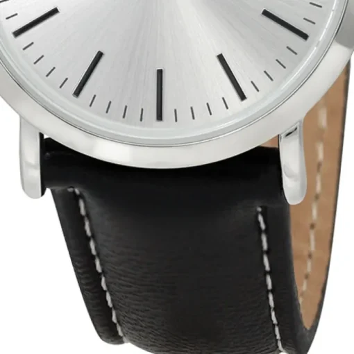 THINK positive Damen Herren Uhr Classic Analog Quarz Leder PU schwarz UTP7060S