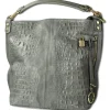 Toscanto Damen Beuteltasche Shopper Leder Tasche grau OTT162SK