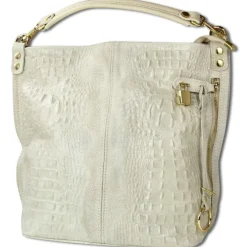 Toscanto Damen Beuteltasche Shopper Leder Tasche beige OTT162SI