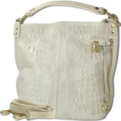 Toscanto Damen Beuteltasche Shopper Leder Tasche beige OTT162SI