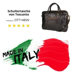 Toscanto Damen Businesstasche Leder Tasche braun OTT148SN