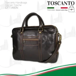 Toscanto Damen Businesstasche Leder Tasche braun OTT148SN