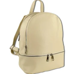 Toscanto Damen Cityrucksack Leder Tasche beige OTT612RI