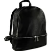 Toscanto Damen Cityrucksack Leder Tasche schwarz OTT612RS