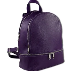 Toscanto Damen Cityrucksack Leder Tasche lila OTT612RV
